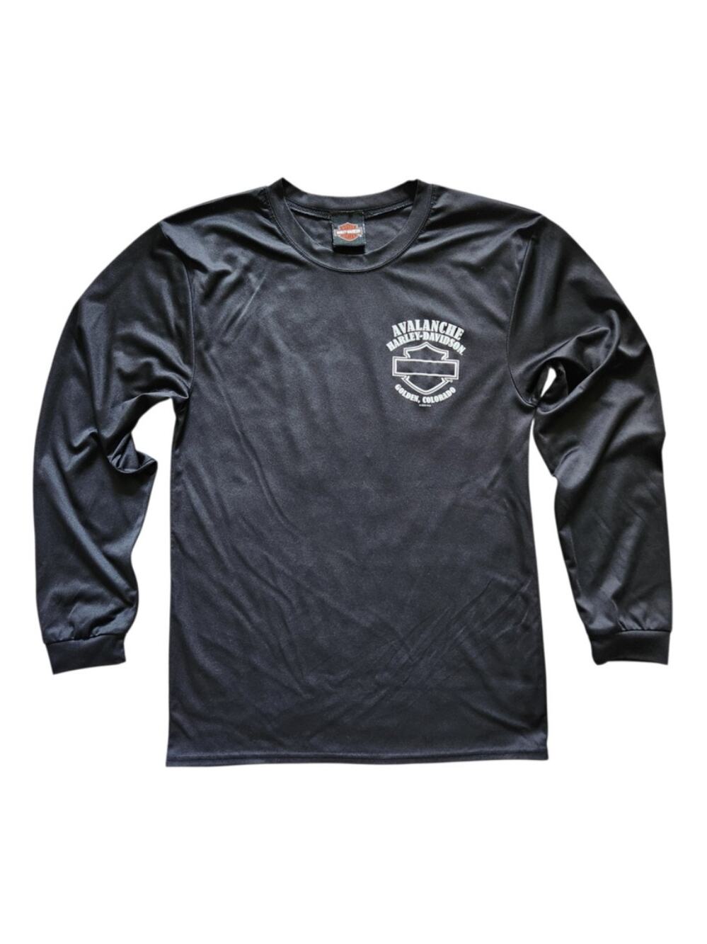 Avalanche Harley Davidson men's long sleeve top black Golden Colorado size S